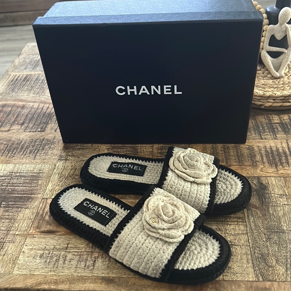 Chanel Croché Sandals Needs Cleaning
